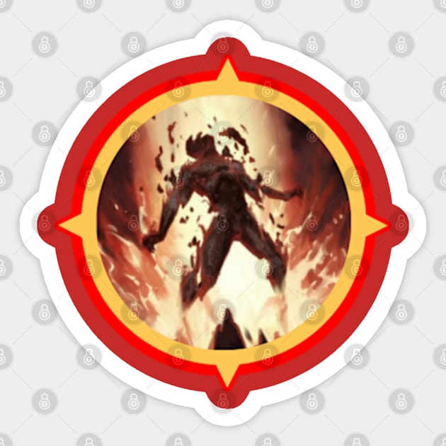 Pyromancer Eruption Logo Sticker by Gamers Gear